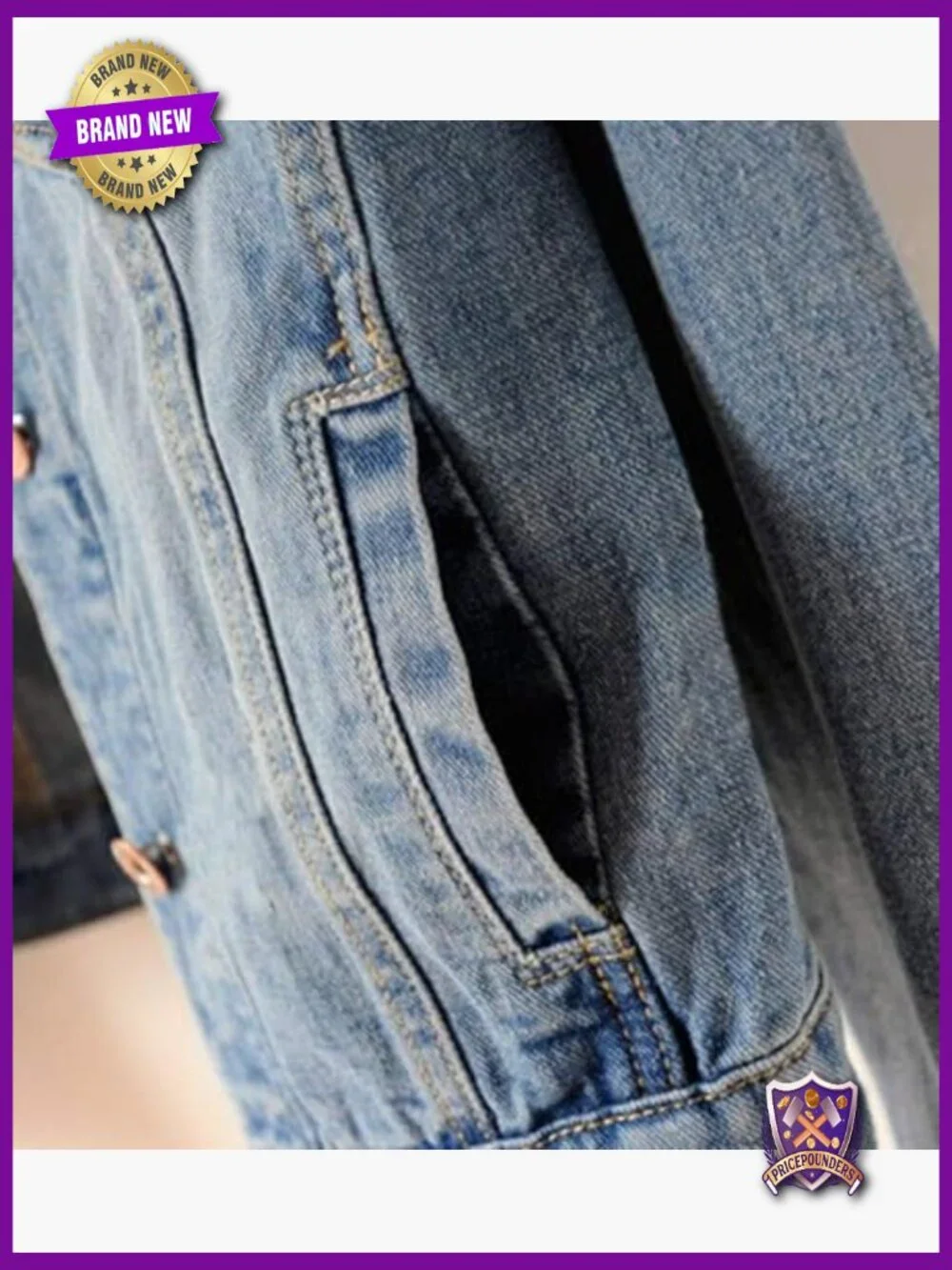 Vintage Button Down Long Sleeve Denim Jean Jacket